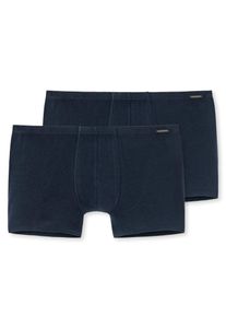 SCHIESSER Herren Shorts 2er Pack - Pants, Boxer, Essentials, Cotton Stretch Dunkelblau 2XL