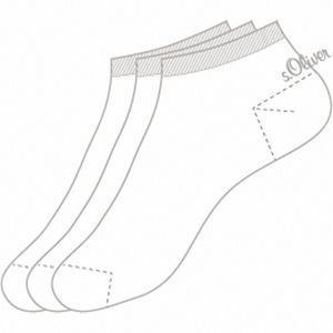 s.Oliver Classic NOS Uni Sneaker weiß, 3er Pack Damen, Herren Sneaker Socken