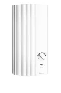 AEG elektronischer Durchlauferhitzer DDLE Basis 11 kW für die Küche, stufenlose Temperaturwahl mit 4 Anwendungssymbole, Festanschluss 400V, VDE, 22929
