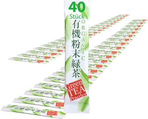 tea4chill 40 Stk Japan Matcha Sticks to go / Matcha Tee für unterwegs und speziell für Matcha-Shaker und Matcha-Flaschen