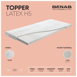 Benab Topper Latex H5 Topper 200 x 200 cm