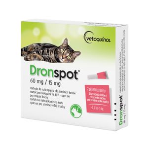 Vetoquinol DRONSPOT dla średnich kotów (2,5-5kg)