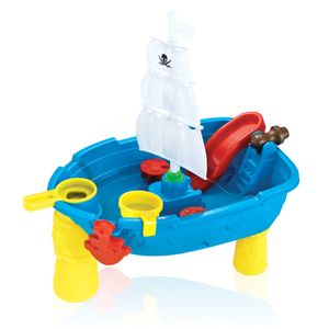 Eddy Toys Sand- und Wassertisch Piraten - mit 12 Zubehörteilen - Outdoor-Spielzeug - 54 X 45 X 31 cm
