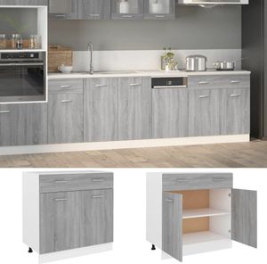 vidaXL Szafka dolna z szufladą Szara Sonoma 80x46x81,5 cm
