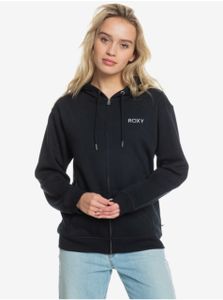 Schwarzer Roxy Surf Stoked Hoodie für Frauen mit Reißverschluss