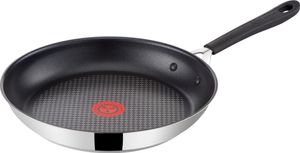 Tefal H80504 Jamie Oliver Edelstahl Bratpfanne Pfanne 24 cm, Induktion Pfanne Teflon beschichtet, Pfannenset Nachfolgemodell, inkl. 1 Pfanneneinlage+40 Pfannenrezepte E-Buch+7 Spültabs