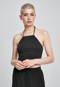 Dámské tílko Urban Classics Ladies Cropped Neckholder Top 2-Pack black/white - XL