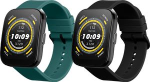 kwmobile 2x Sportarmband kompatibel mit Huami Amazfit Bip 5 Unity / Amazfit Bip 5 / Amazfit GTR 4 Armband - Fitnesstracker Band Set aus TPU Silikon
