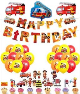 Deko Party Set Feuerwehr Feuerwehrmann 37 tlg Geburtstag Kinder XL Sam Ballons