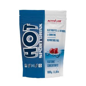 Activlab Hot Sport Drink 1000g, isotonisch, Elektrolyte, Vitamine, L-Carnitin - Kirsche