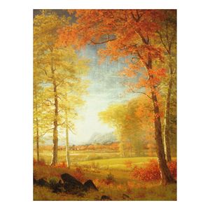 Aluminium Print - Albert Bierstadt - Herbst in Oneida County, New York - Hochformat 4:3, Größe HxB:80cm x 60cm