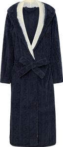 Winternachthemd für Paare, dicker Flanell, warm, verstellbarer Schnürgürtel, einfarbig, gedrehte Textur, Taschen, gute Wasseraufnahme, Damen-Homewear, Spa-Hotel-Bademantel