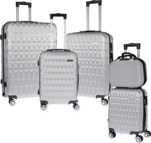 Weissmantel 5er Koffer Set Hartschalenkoffer Koffer Trolley Reisekoffer Kofferset xl mit Bordgepäck als Handgepäck Suitcase 5 teilig Rollkoffer