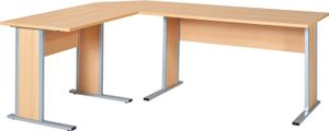 Eckschreibtisch Set TYP4000 Buche hell Nachbildung, 3-teilig