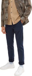 Tom Tailor nohavice Jednofarebné slim fit nohavice Travis s bočnými vreckami, pútkami na opasok a lemovanými vreckami