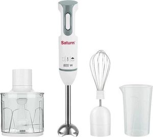Mixér Saturn ST-FP9106, 800 W, 2 rýchlosti, Nerezové nožičky, Nerezové čepele, Sekáčik (350 ml)