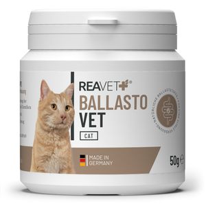 REAVET BallastoVET für Katzen 50g - schnelle Unterstützung bei Verstopfungen, bei akuten & chronischen Verstopfungen & festem KOT, Verdauungshilfe, schnelle Hilfe bei Darmträgheit…