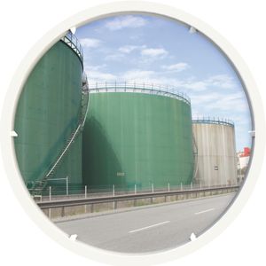 Lustro drogowe D.600mm plastikowe, białe 15m DANCOP