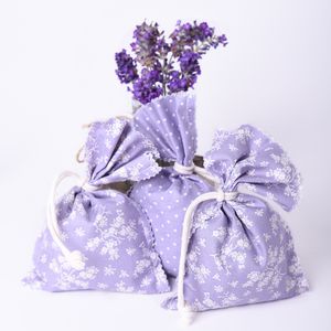 3er Set Lavendel-Duftsäckchen,floraler Druck lila