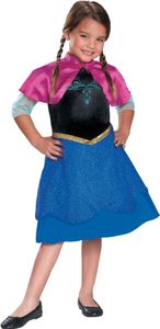 Disney Kinder Karnevalskostüm Frozen Die Eiskönigin Anna 109-123 cm 5-6 Jahre alt