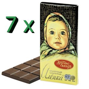 Roter Oktober Tafelschokolade Alenka 7er Pack (7 x 90g) Russische Schokolade