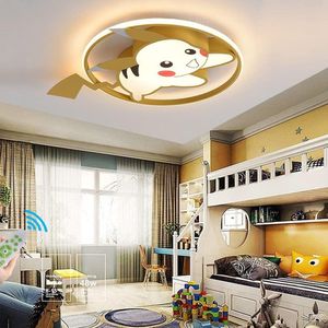 Welikera Deckenleuchte Pendelleuchte,Deckenlampe Pikachu,39W,Ø50CM,Kinderzimmer,Dimmbar, LED-Leiste