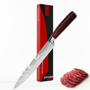 Matakumi Fleischmesser 20 cm Klinge - Koch Messer Fleisch Extra Scharfe Küchenmesser Damast Stil - Kochmesser Profi Messer Scharf aus Rostfreiem Edels Matakumi Fleischmesser 20 cm Klinge - Koch Messer Fleisch Extra Scharfe Küchenmesser Damast Stil - Kochmesser Profi Messer Scharf aus Rostfreiem Edels