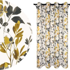 Blickdichte Gardine mit Ösen, Maße: 140x240 cm, Farbe: Ficusia 03