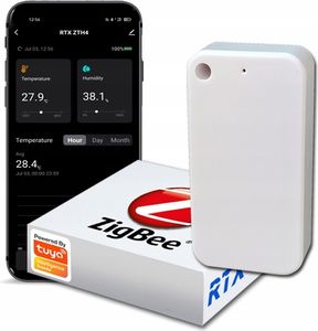 Sensor Temperatury Wilgotności Zigbee Tuya z Excel