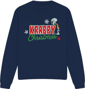 SpongeBob SquarePants - "Krabby Christmas" Sweatshirt für Herren/Damen Uni TV12614 (M) (Marineblau)