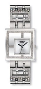 Swatch Lady Square Mirror Time dámská náramková hodinka YUS100G