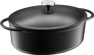 WMF Bräter, oval, emailliert, 30x23,5 cm, 5,0 l, Gussdeckel Gusseisen Induktion, backofenfest WMF Bräter, oval, emailliert, 30x23,5 cm, 5,0 l, Gussdeckel Gusseisen Induktion, backofenfest