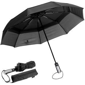 Regenschirm, Schirm, Automatischer, Schirmwinddichter Taschenschirm und Schirm Umbrella, vor Regen, Wind und Sonne, Ergonomischer Griff und Auf-Zu-Automatik für Damen und Herren mit Tragehülle