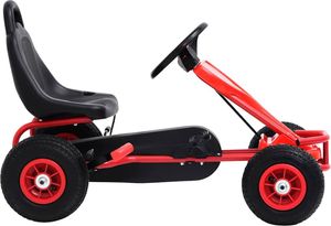 vidaXL Pedal Go-Kart mit Luftreifen Rot