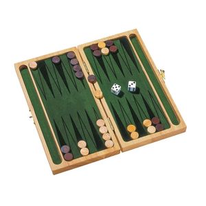 goki HS056 Backgammon, grün/natur