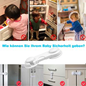 Baby Kindersicherung 10 Stück 【Aufgerüstete Version】Schloss für Schränke und Schubladen Kühlschrank