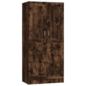 vidaXL Kleiderschrank Räuchereiche 82,5x51,5x180 cm Holzwerkstoff