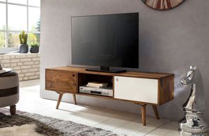 TV Lowboard REPA 140 cm Massiv-Holz Sheesham Landhaus 2