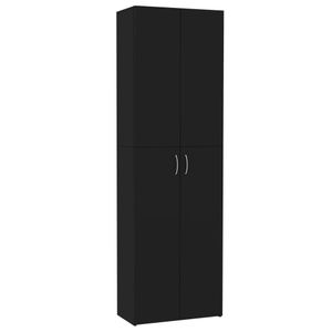vidaXL Kancelářská skříň černá 60x32x190 cm Dřevěný materiál
