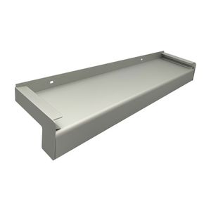 Aluminium Fensterbank silber EV1, Tiefe:  150 mm x Rasterlänge:  1000 mm Aluminiumabschluss mit Putzkante (Paar)