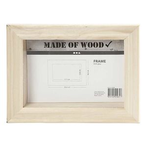 Creativ Company 3D rám obdĺžnikový prázdny drevený 18x23cm