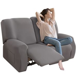 6-teilige Sofaschutz Hund Sesselschoner Sesselbezug für Relaxsessel Stretch Sessel überzug Sesselhussen Hussen für Stühle mit Armlehnen, 2-Sitzer