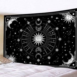 Sonne und Mond Wandteppich Wandbehang Tuch Wandtuch