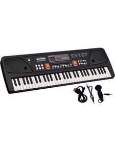 Reig Multimedia Keyboard 61 Tasten, mit Mikrofon und USB Kabel, 63 cm Keyboards Instrumente