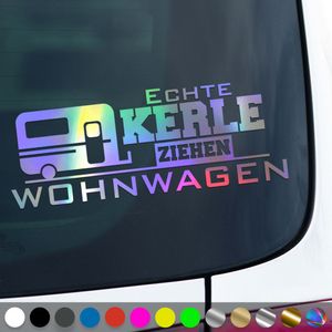 PantherPixel Echte Kerle Aufkleber Bus Camper Wohnmobil Wohnwagen Sticker Auto Geschenkidee Farbe Oilslick-Hologramm