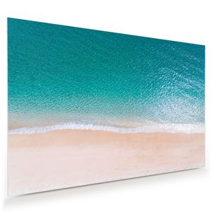 Glasbild Wandbild Sandstrand 45x30cm in XXL für Wohnzimmer, Schlafzimmer, Badezimmer, Flur