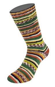 Lana Grossa LANDLUST DIE SOCKENWOLLE 100 g 4-fach Sockenwolle, Farbe:708 - Bunte Bänder