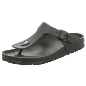Sneakers Damen-Badepantolette-Zehentrenner Schwarz, Farbe:schwarz, EU Größe:41