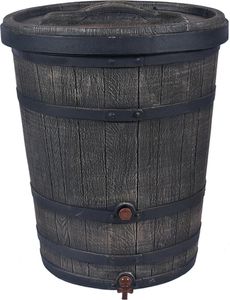 Regentonne Regenfass: YERD Barrik Optik 130 Liter frostsicher Regenspeicher