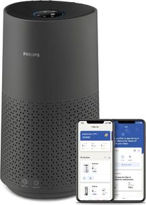 Luftreiniger der Serie 1000i, Entfernt Keime, Staub und Allergene in Räumen bis zu 78 m², Schlafmodus, Grau und Schwarz
